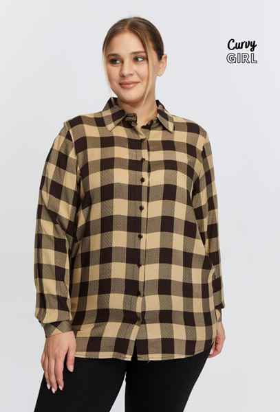 Immagine di CURVY GIRL CASUAL CHEQUERED SHIRT